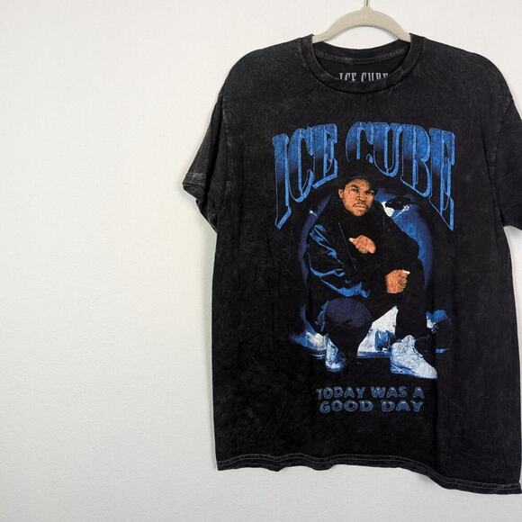 Ice Cube Officially Licensed Black Tie Dye Graphic HipHop Band Tee - Picture 3 of 5